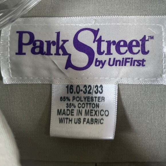 TruGreen Employee Lawn Care Work Shirt Size 16 32/33 Tan Park Street Unifirst - Picture 6 of 8